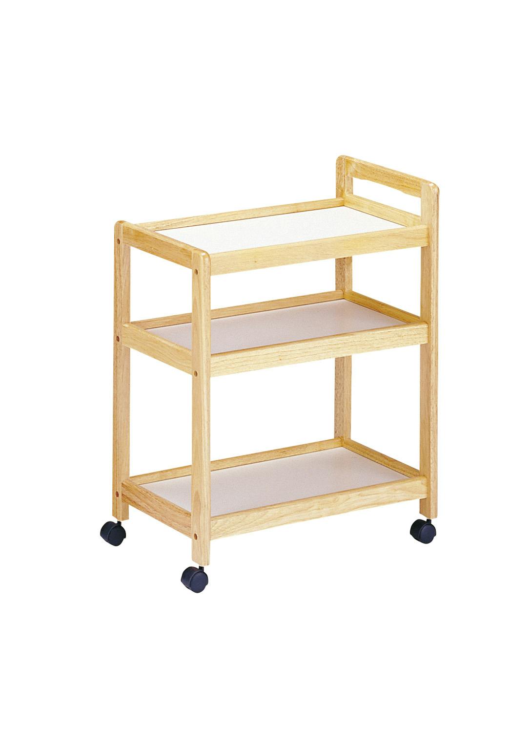 KOEKI 弘益 UTILITY KW-03(NA) 木製ワゴン 58.5×34×74 組立品