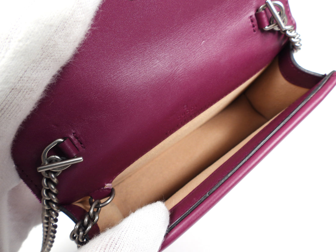 Gucci Purple Velvet Super Mini Dionysus Crossbody Bag – I MISS YOU