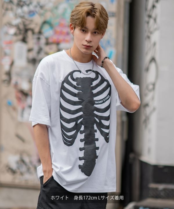 SIDEWAYSTANCE】発泡ボーン半袖Tシャツ