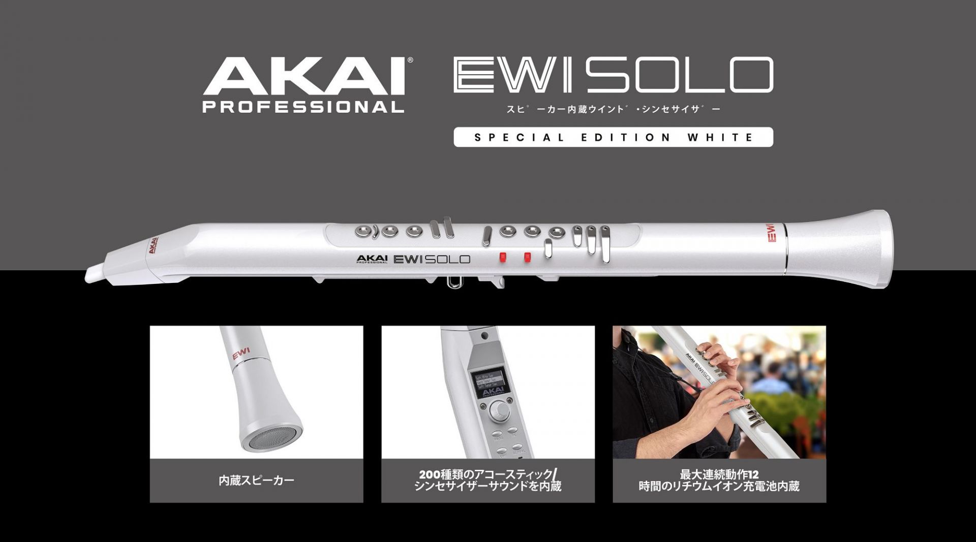 AKAI EWI SOLO(白) キャリングケース他 AKAI EWI SOLO(白) キャリング