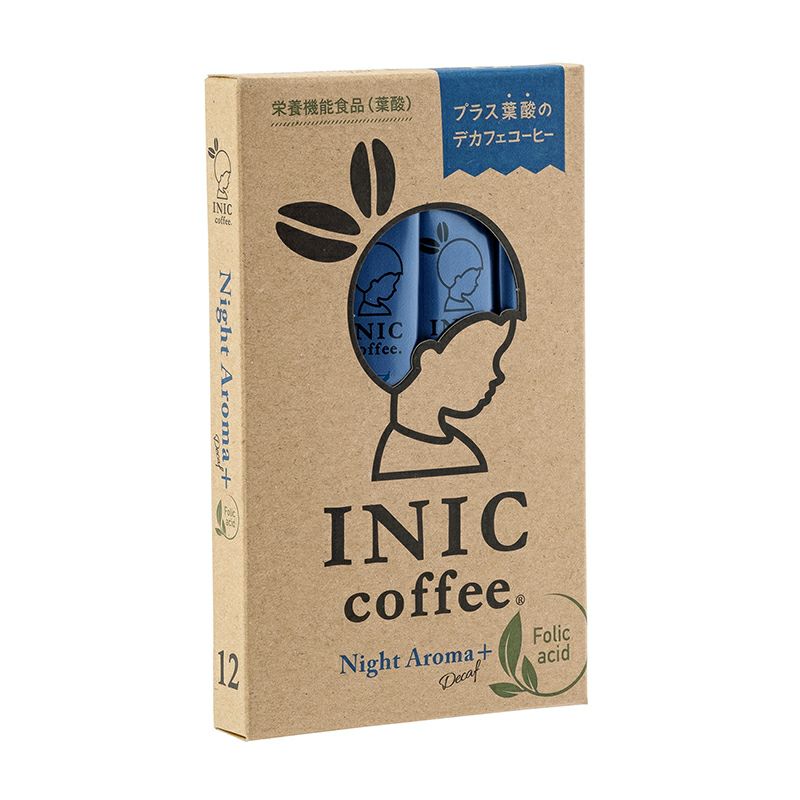 INIC coffee ナイトアロマ デカフェ スティックコーヒー 12本入り