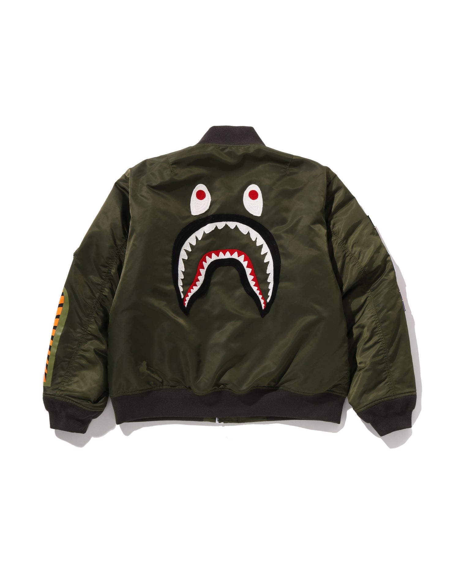 ま*様 A BATHING APE MA-1ジャケット Sサイズ オリーブグリー A