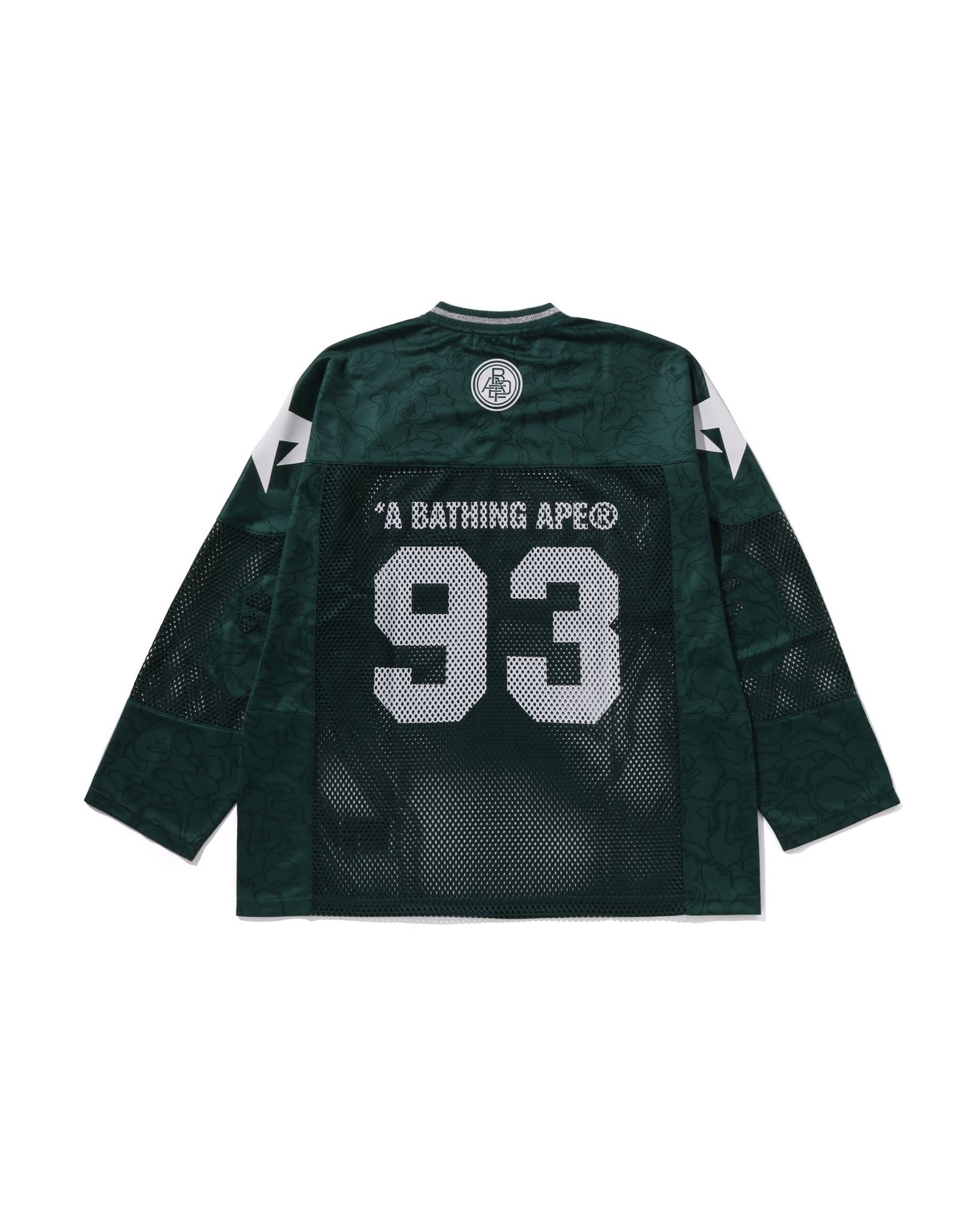 A BATHING APE® Line Camo Multilogo Relaxed Fit Football Jersey