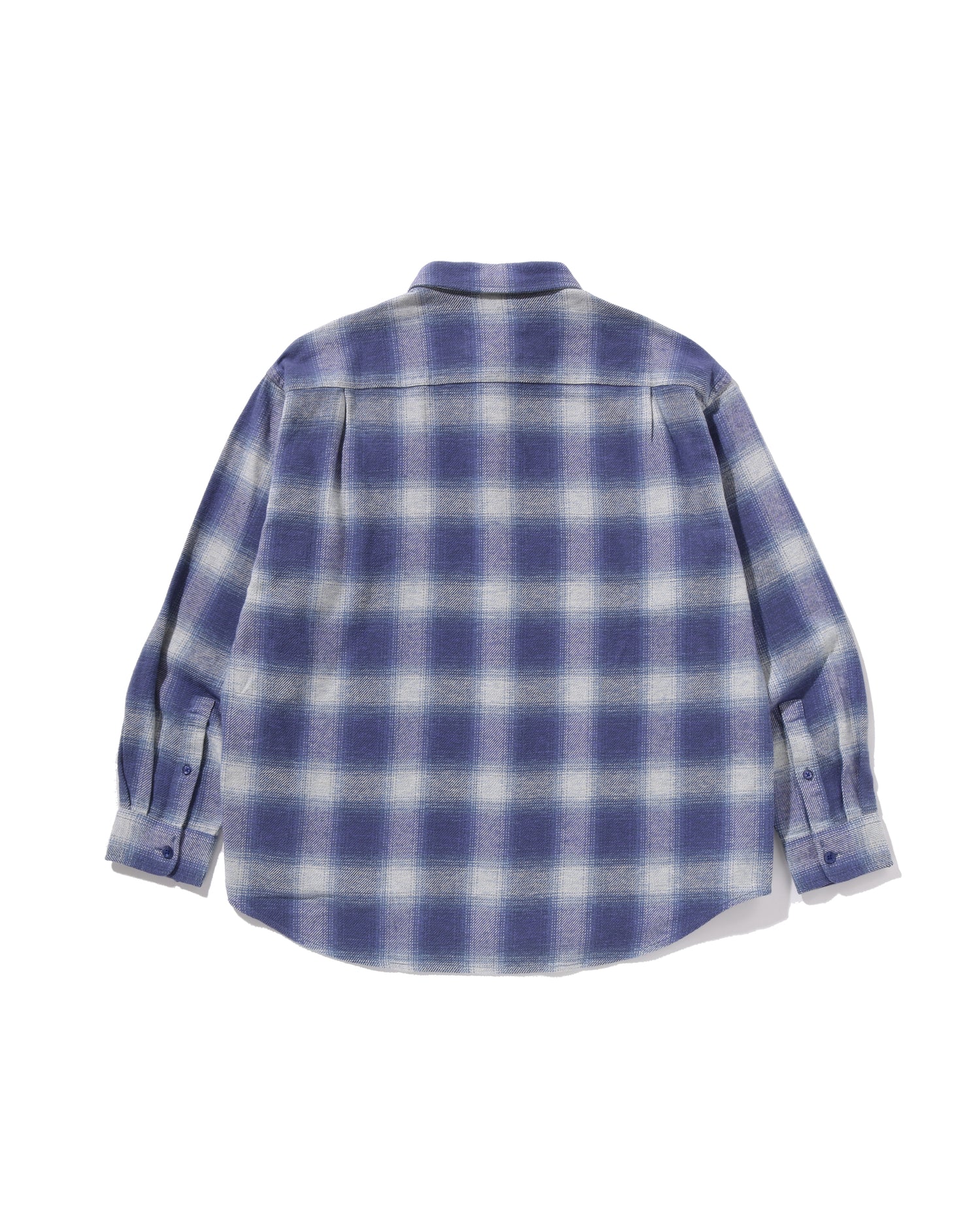 A BATHING APE® A Bathing Ape Logo Ombre Check Flannel Ls Shirt