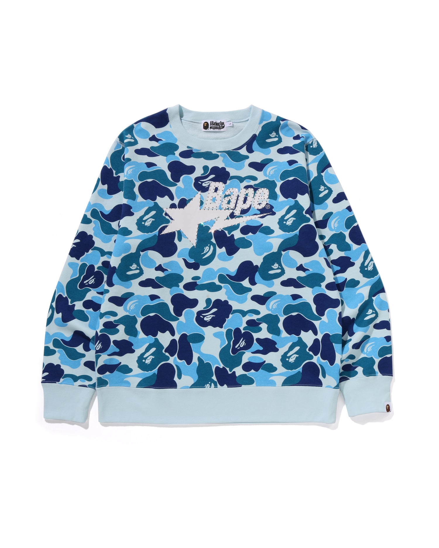 A BATHING APE® Abc Camo Rhinestone BAPE STA Crewneck Sweatshirt