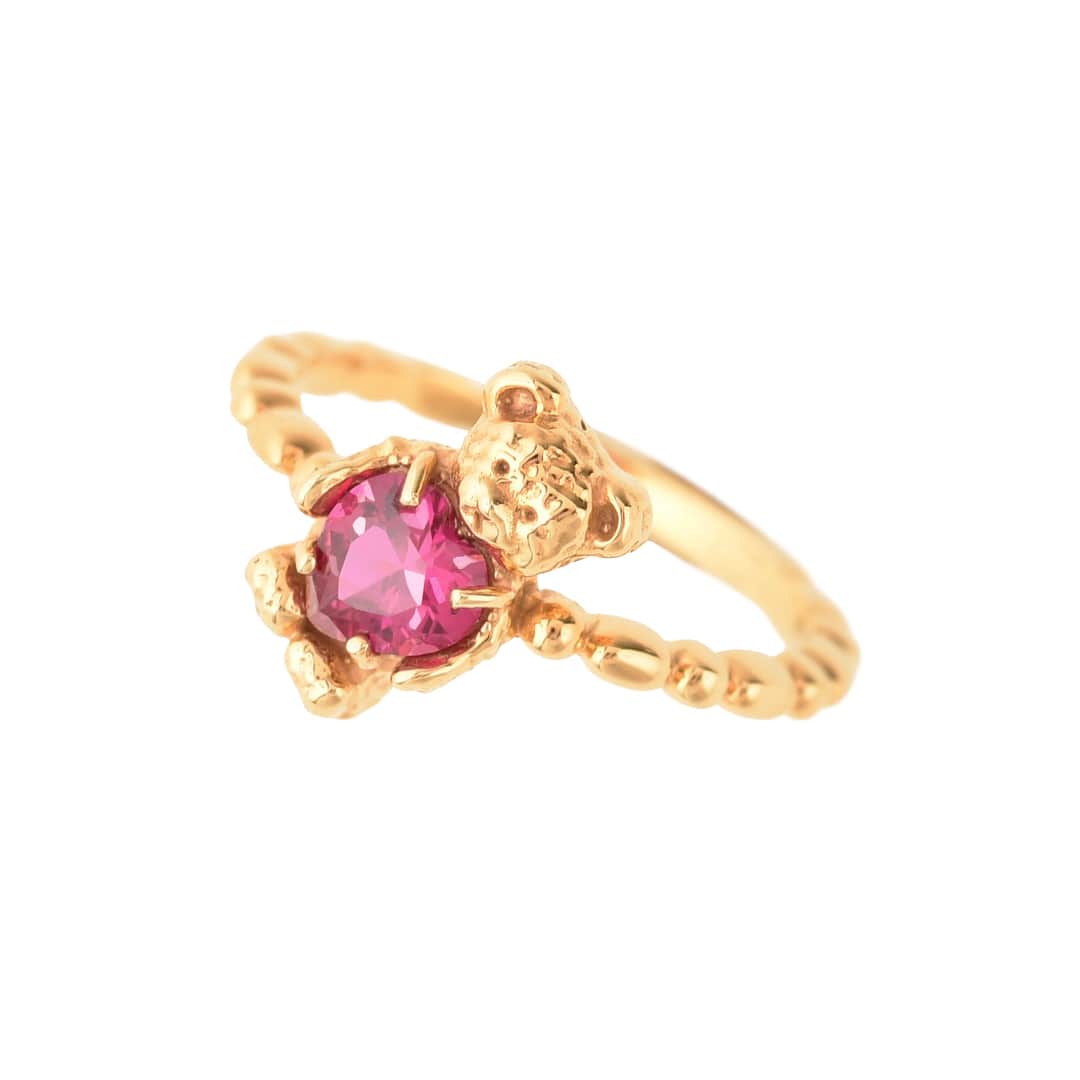 Poppy Collaboration】Teddy Bear Ring – Japan Jewelry Brand Q-pot