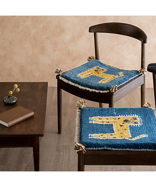 ☆ペルシャ絨毯 手織りギャッベ チェアサイズ2枚セット 12 | 三越