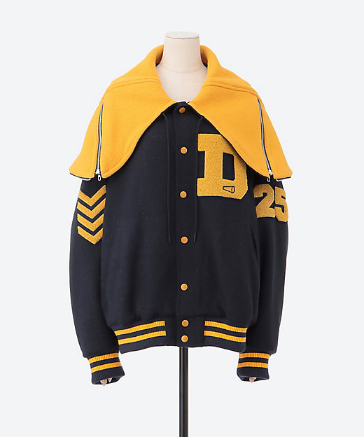 PETAL MOUTH HOOD VARSITY JACKET