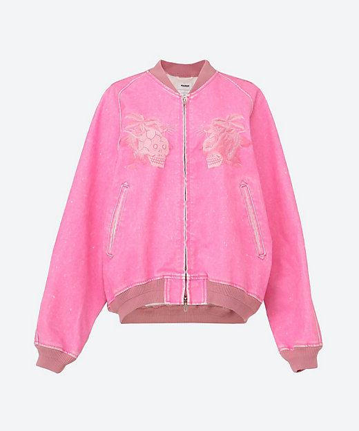 FLOCKED DENIM SOUVENIR JACKET