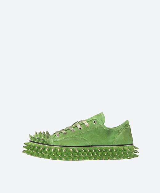DIRTY SPIKE TOE CAP CANVAS SNEAKER