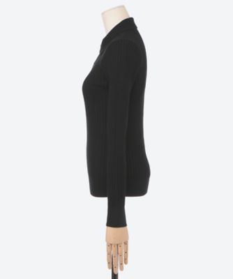 WIDE RIBBED POLO SWEATER 25FW／11404