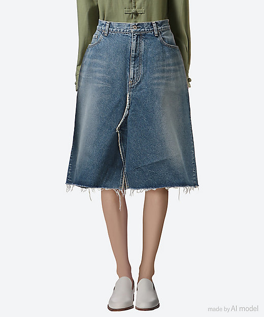 スカート 5POCKET REMAKE A―LINE SK DENIM