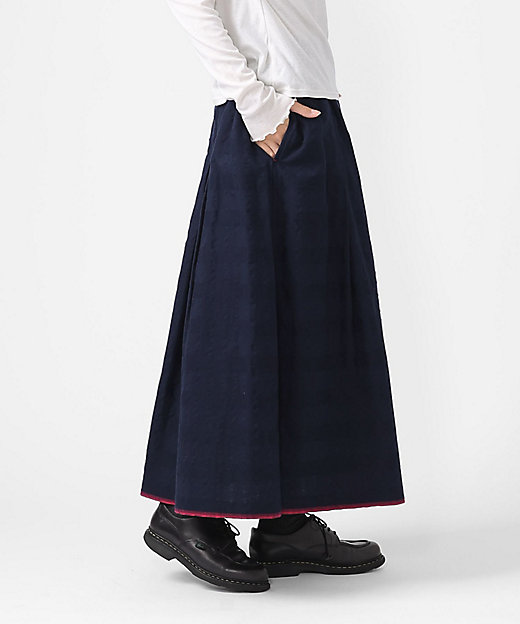 新品タグ付き HERG1 エルグワン スカート ネイビー/Mサイズ 秋冬 中綿