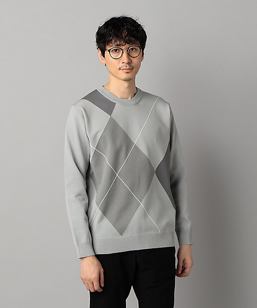 アーガイル柄 クルーネックニット（0734KM18） | COMME CA MEN