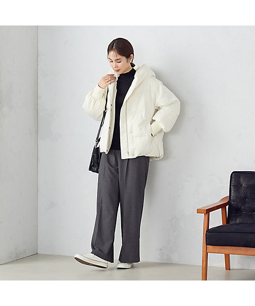 リサイクルタフタ 撥水加工 ダウンショートコート（1227DE01