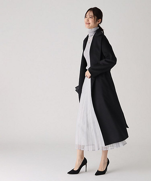 ◇【カシミヤ100％／日本製】大人のリラックス感あるガウンコート