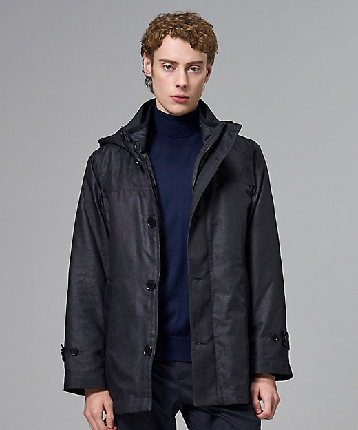 新素材【4WAY】ライトラスターシャンブレー ダウンコート