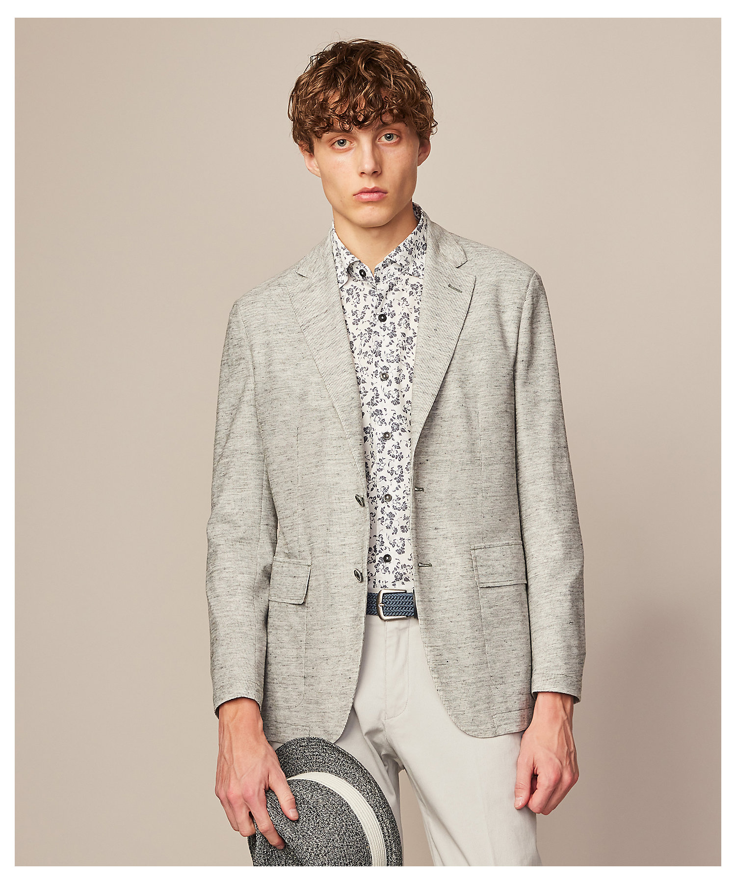 清涼感／軽量】リネンTOPピケ ジャケット（JKJLCM0402