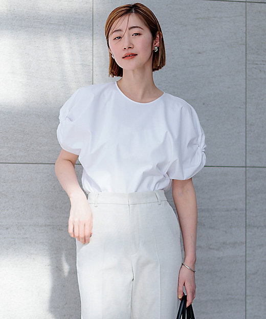 GLOW8月号掲載／洗える】スムースデザイン ツイスト カットソー