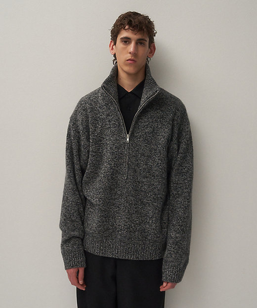LAMBS WOOL ｜ ハーフジップセーター － UNISEX