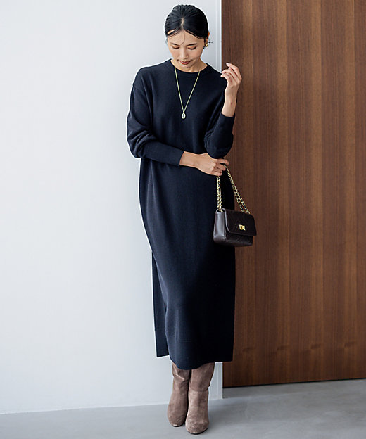 洗える】ウールカシミヤ ニットワンピース（OPWOSW0550