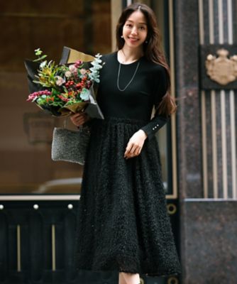 滝沢眞規子さん着用／一部店舗限定／洗える】ニットコンビジャカード