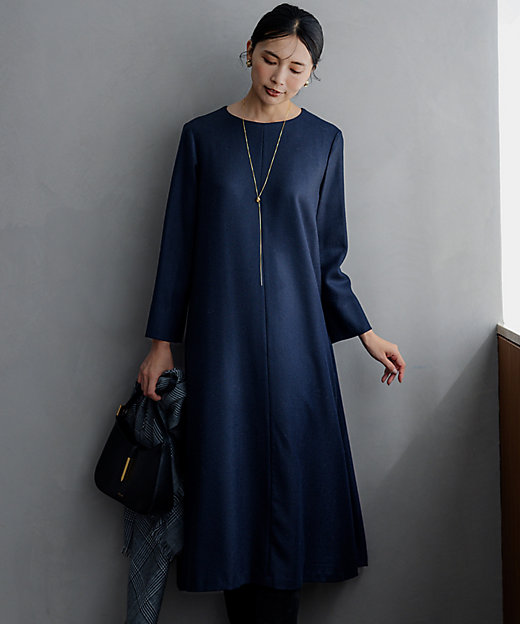 ウールジョーゼット Aライン ワンピース（OPWWSW0411