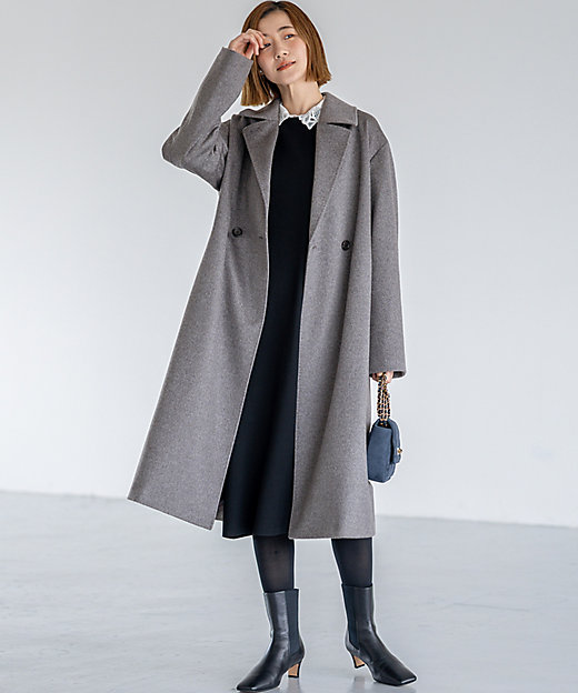 COLOMBOカシミヤビーバー ダブルフロント チェスターコート