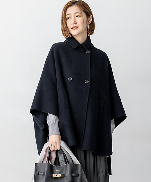 見上愛さん着用／Oggi12月号掲載】ウールライトリバー ポンチョ
