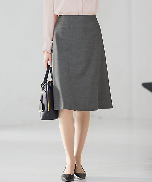 セットアップ着用】ファインネスウール フレア スカート