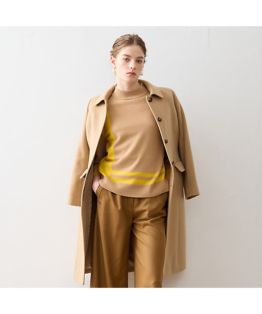 S・Mサイズ】イタリア製素材 ピュアカシミヤステンカラーコート