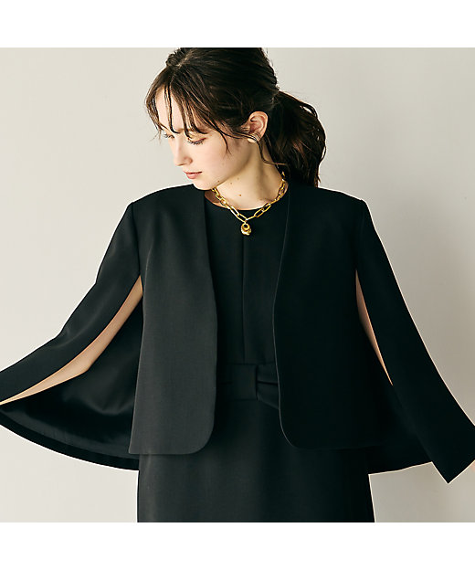 ケープ風ジャケット（83105501） | Rose Tiara (Women/大きい