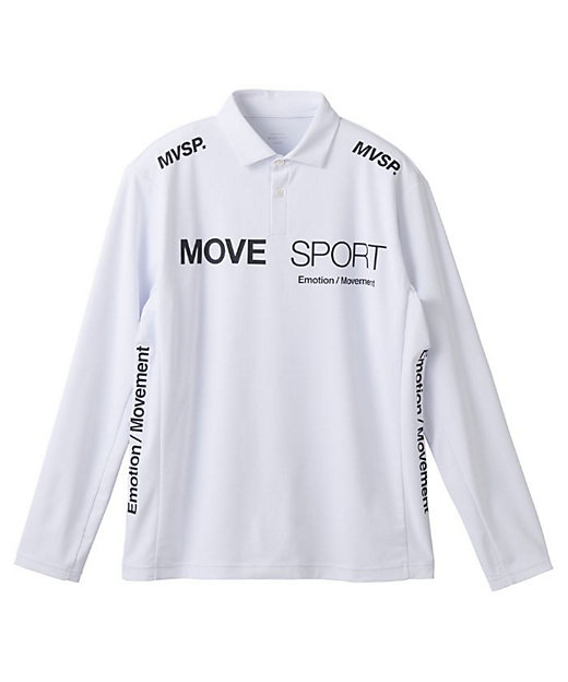 ムーブスポーツ MoveSport ミニ鹿の子 長袖ポロシャツ
