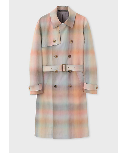 Smith Check” ダブル トレンチコート（153113444Z