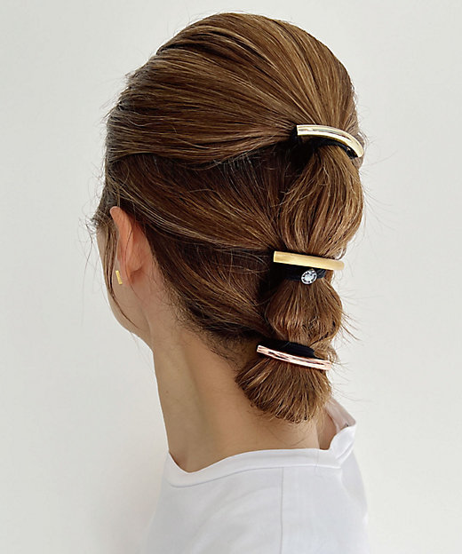 ザヘアバートウキョウ メタルエンブレム ヘアピン ロング ゴールド