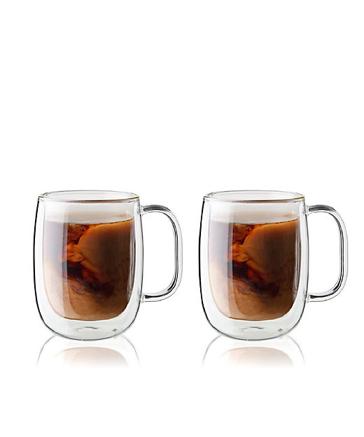 新品未使用】FEDECA ダブルウオ一ルグラス ＆コ一スタ一兼蓋×2セット