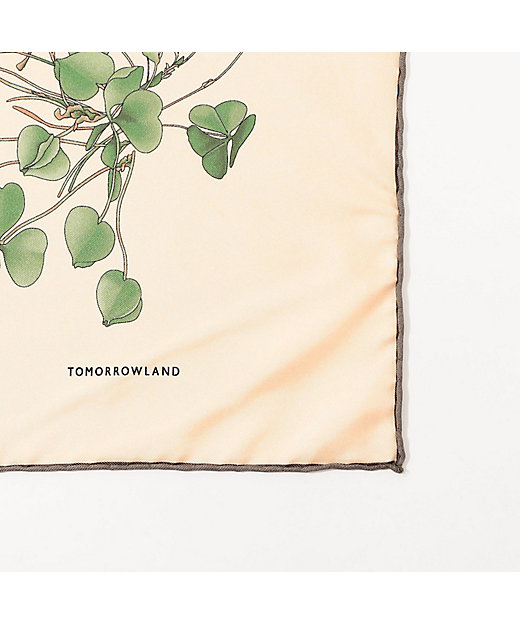 TOMORROWLAND ボタニカルモチーフ シルクスカーフ