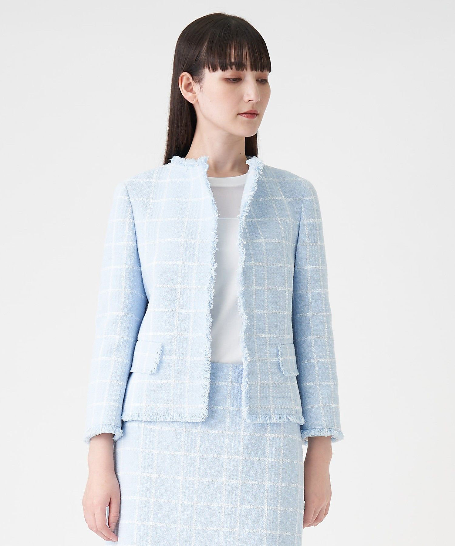 セットアップ対応商品】ツイードチェックジャケット | LANVIN