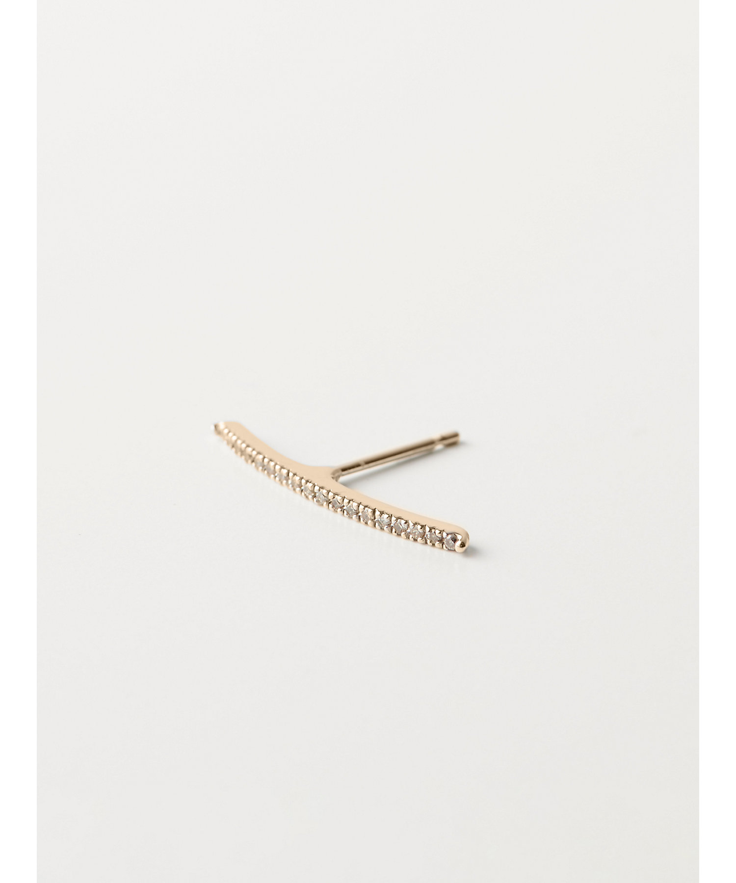 Gossamer ロングバー ダイヤモンド ピアス ※シングル