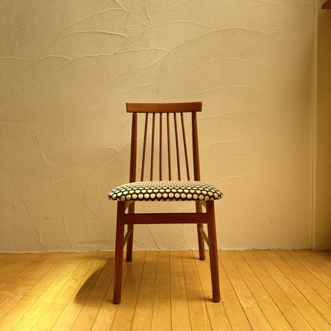 usedリメイクチェア ダイニングチェア 松田家具 ドット柄 | オリジナル