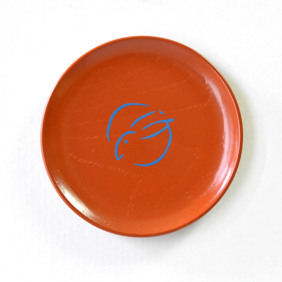 漆まめさら 芸艸堂木版画 動物シリーズ＜isuke＞木製漆塗り 漆器の豆皿