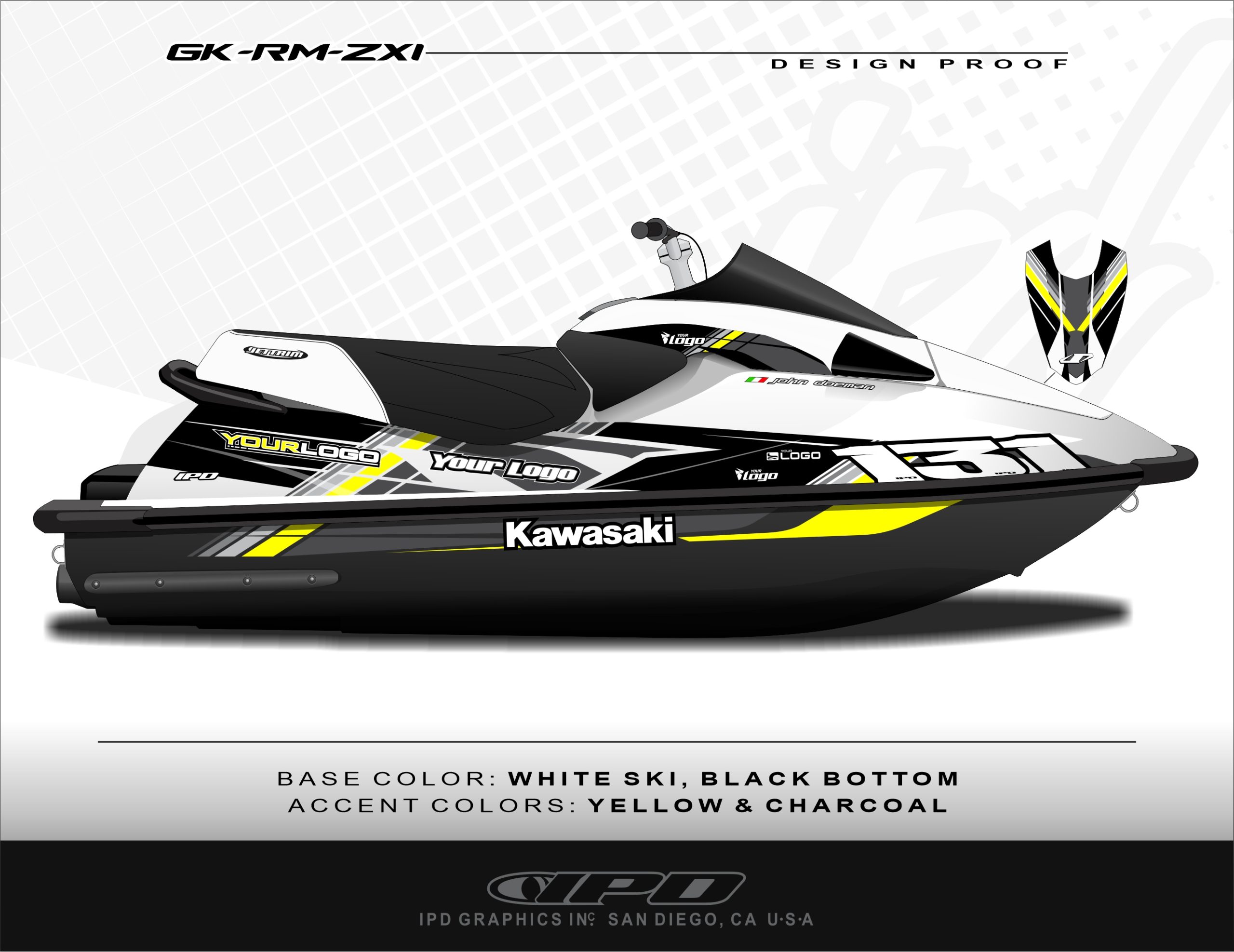 Kawasaki ZXI Graphics Kit (RM Design) - IPD Jet Ski Graphics