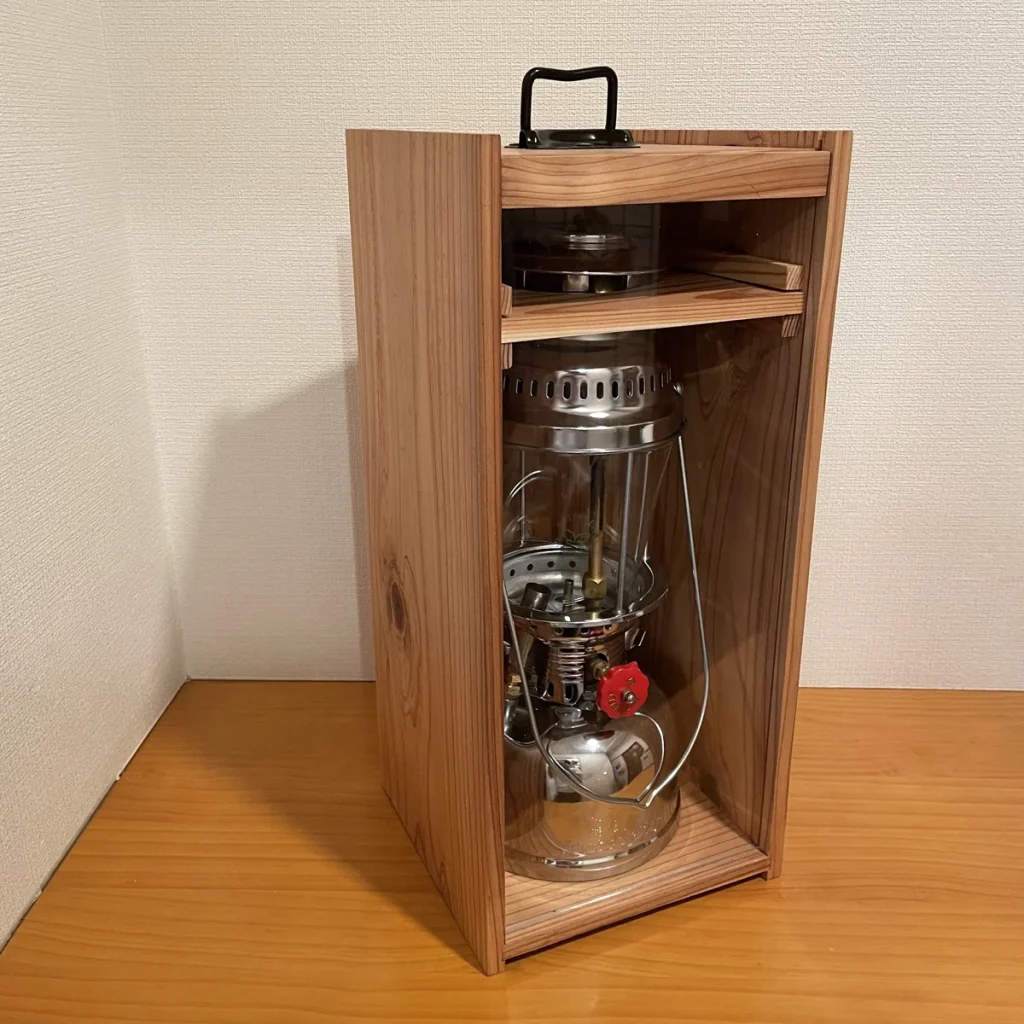 バタフライランタン 自作専用ケース付 灯油 ケロシン ペトロマックス