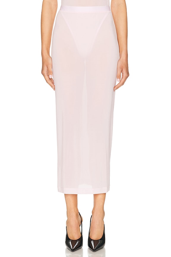 Coperni Wrinkled Organza Belt Skirt in White | FWRD