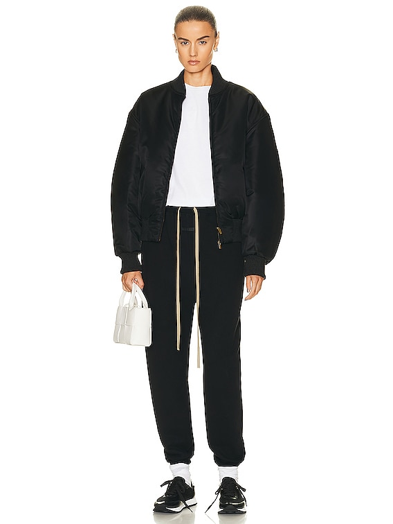 Fear of God Eternal Nylon Bomber Jacket in Black | FWRD