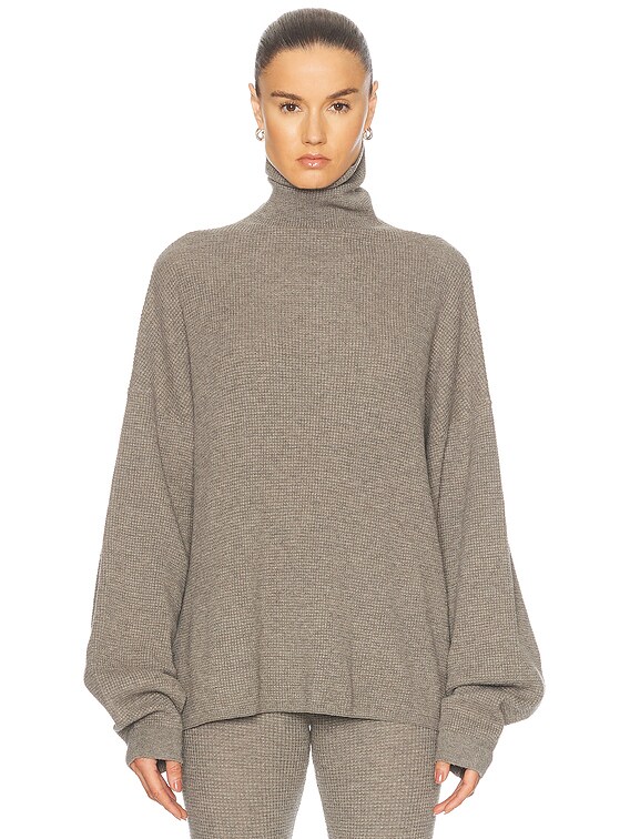 Fear of God ESSENTIALS Turtleneck Sweater in Heather Gray | FWRD
