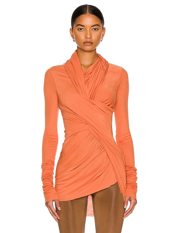 RICK OWENS LILIES Magnetic Top in Tangerine | FWRD