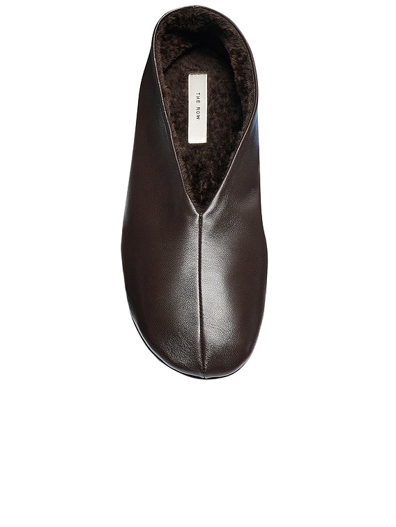 The Row Stella Slipper in Lacquer Brown | FWRD