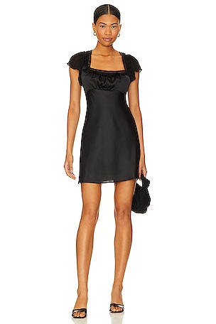 Free People x Revolve Violet Visions Slip Mini in Black Combo