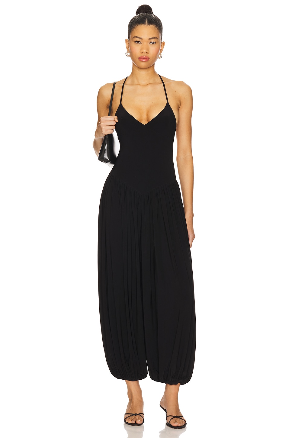 Norma Kamali Kenny Jumpsuit in Black | REVOLVE
